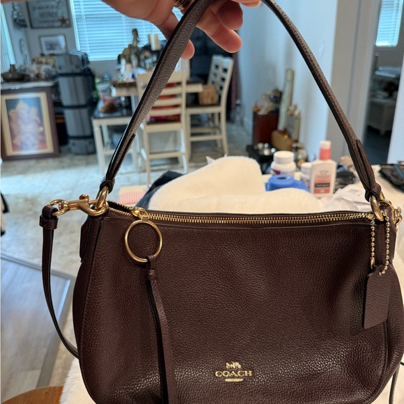 Coach Dark Brown Leather Shoulder Bag - Picture 2 of 16